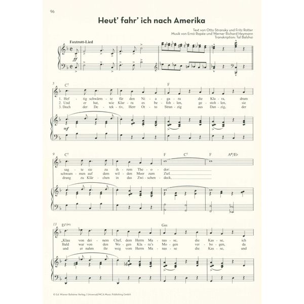 Schott Kabarettchansons Wilde Bühne