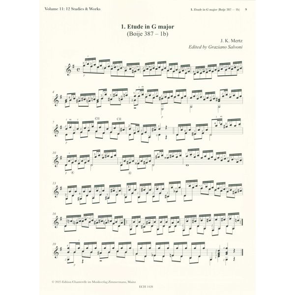 Edition Chanterelle Mertz Guitar Works 11