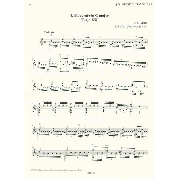 Edition Chanterelle Mertz Guitar Works 11