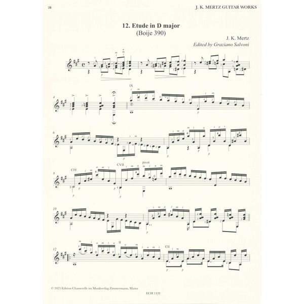 Edition Chanterelle Mertz Guitar Works 11