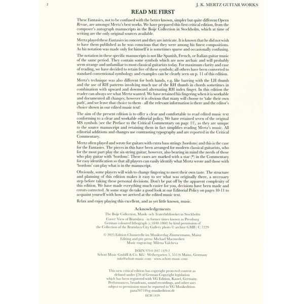 Edition Chanterelle Mertz Guitar Works 12