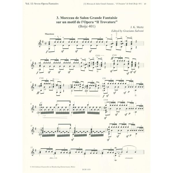 Edition Chanterelle Mertz Guitar Works 12