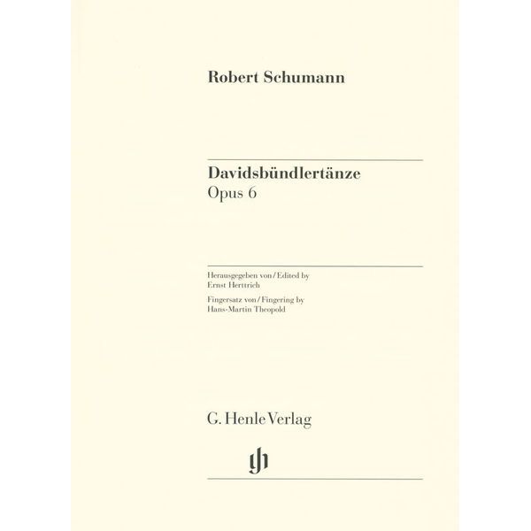Henle Verlag Schumann Davidsbündlertänze