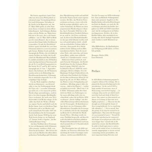 Henle Verlag Schumann Davidsbündlertänze