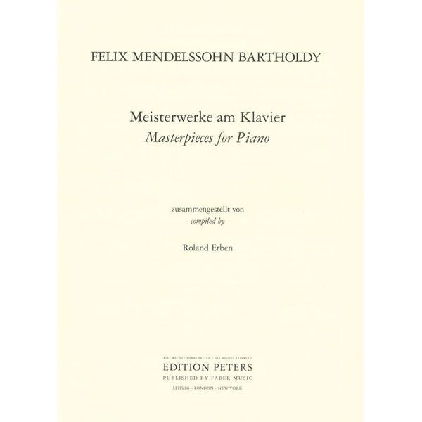 Edition Peters Mendelssohn Meisterwerke