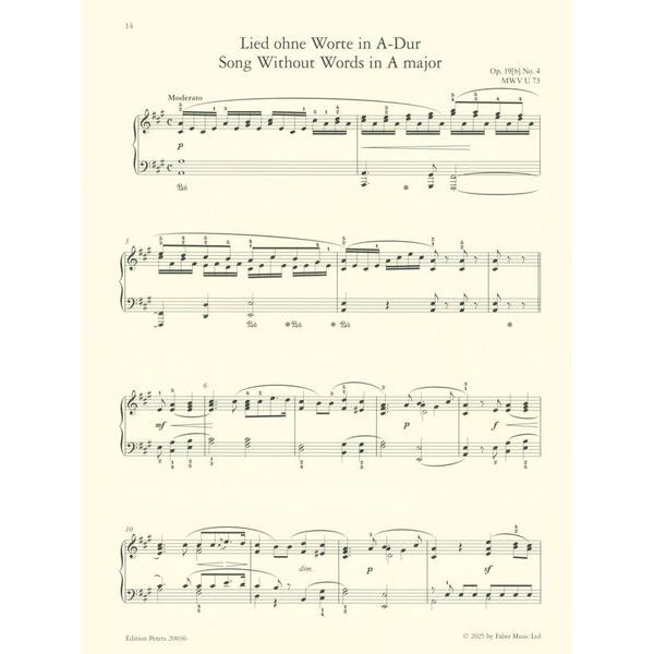 Edition Peters Mendelssohn Meisterwerke