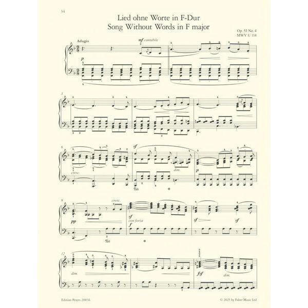 Edition Peters Mendelssohn Meisterwerke