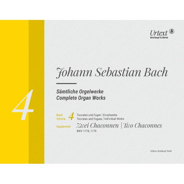 Breitkopf & Härtel Bach Orgelwerke 4 Supplement