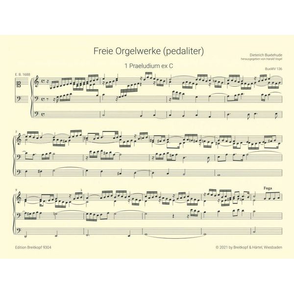 Breitkopf & Härtel Buxtehude Sämtliche Orgelwerke