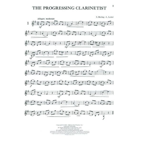 Carl Fischer The Progressing Clarinetist