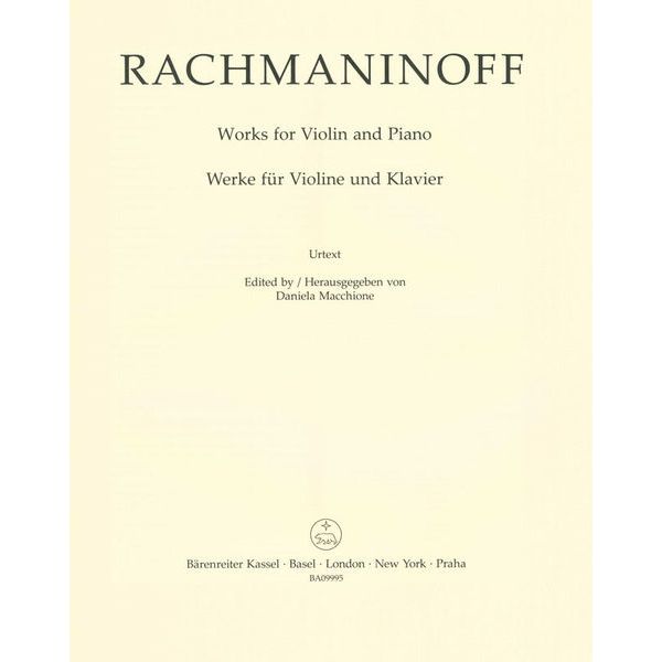 Bärenreiter Rachmaninow Werke für Violine