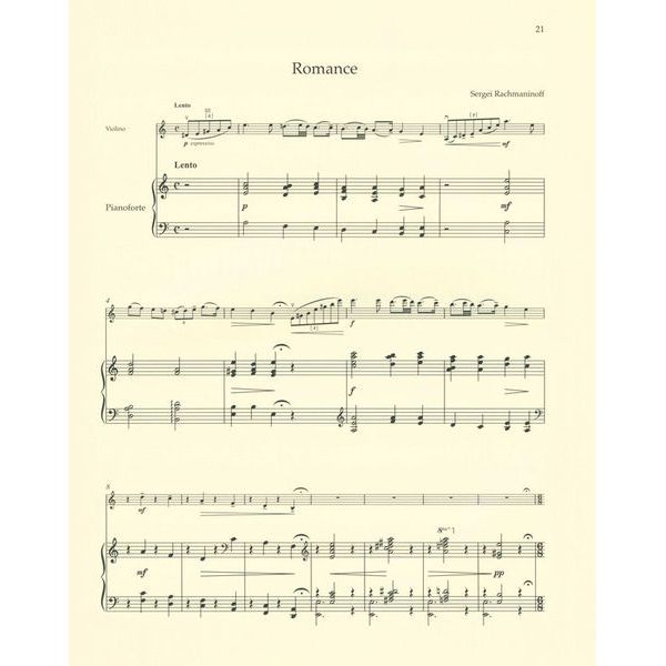 Bärenreiter Rachmaninow Werke für Violine