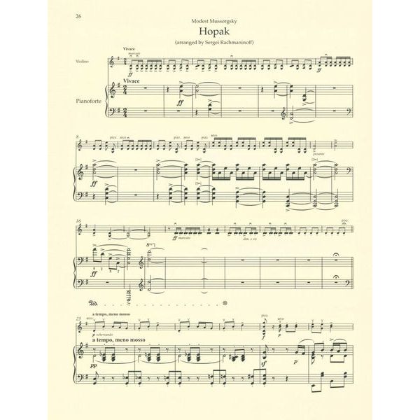 Bärenreiter Rachmaninow Werke für Violine