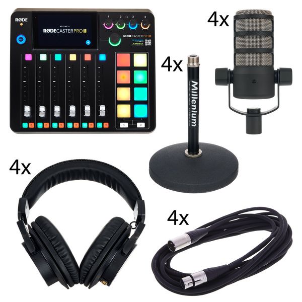 Rode Rodecaster Pro II Quad Bundle