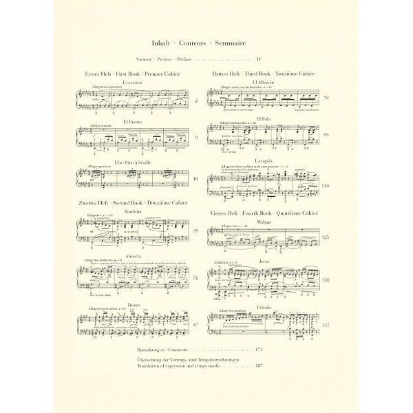 Henle Verlag Albéniz Iberia I-IV