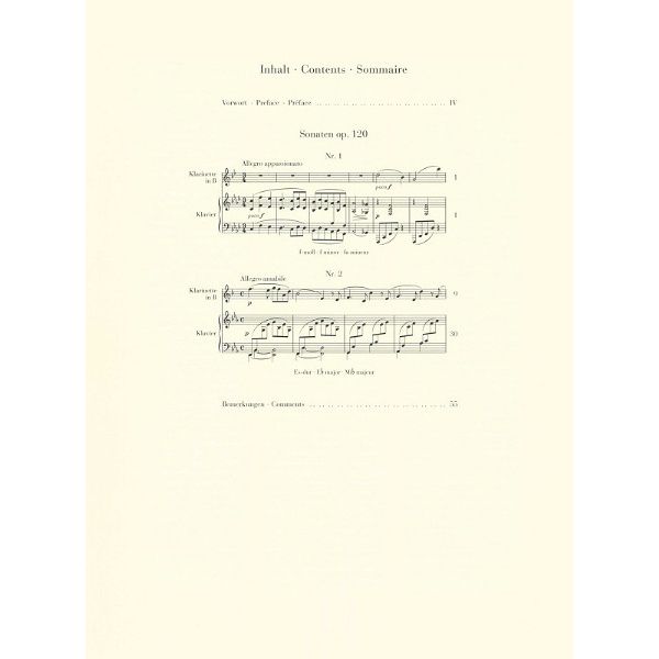 Henle Verlag Brahms Klarinettensonaten