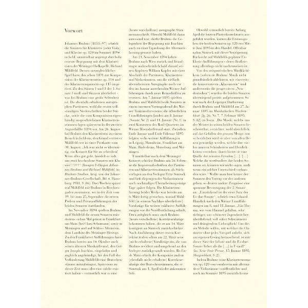 Henle Verlag Brahms Klarinettensonaten