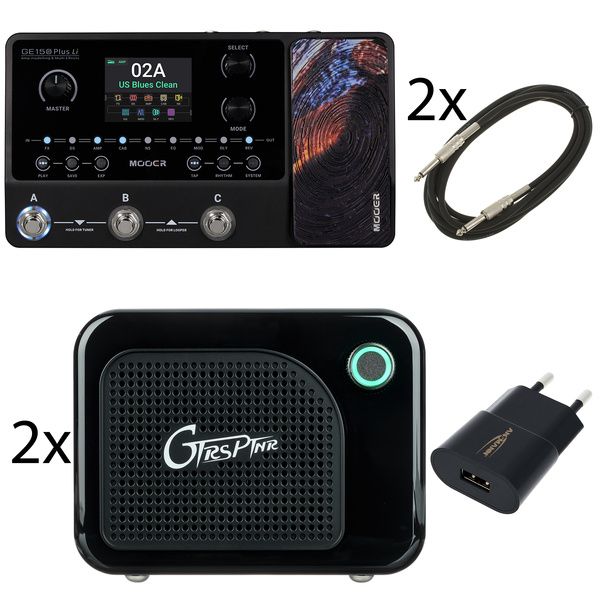 Mooer GE150+ Traveller Stereo Bundle