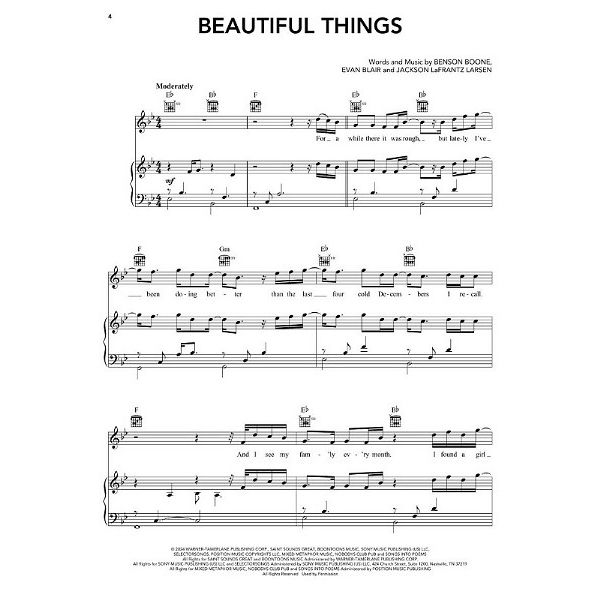 Hal Leonard Benson Boone Sheet Music