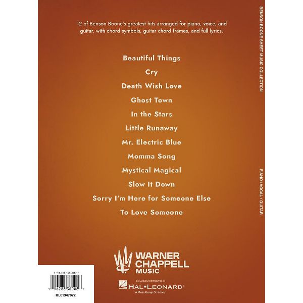 Hal Leonard Benson Boone Sheet Music
