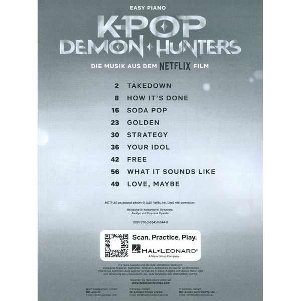 Hal Leonard K-Pop Demon Hunters Easy