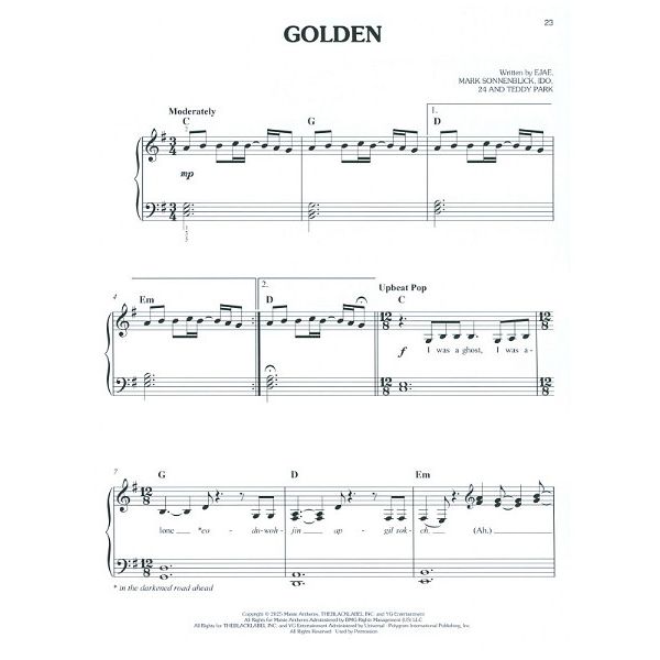 Hal Leonard K-Pop Demon Hunters Easy