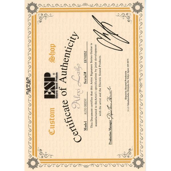 ESP Original Alexi Laiho GR/BL