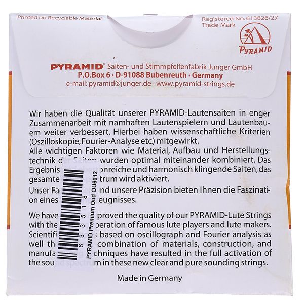 Pyramid OU6012 Premium Oud Strings