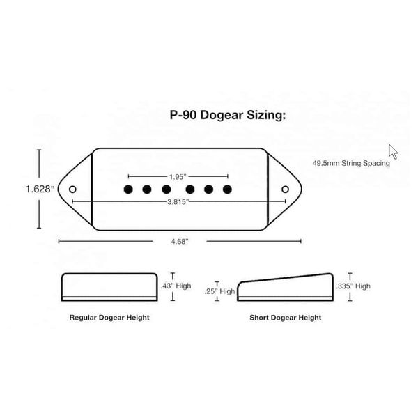 Lindy Fralin P 90 Hum-Canc Dog Ear Set CR