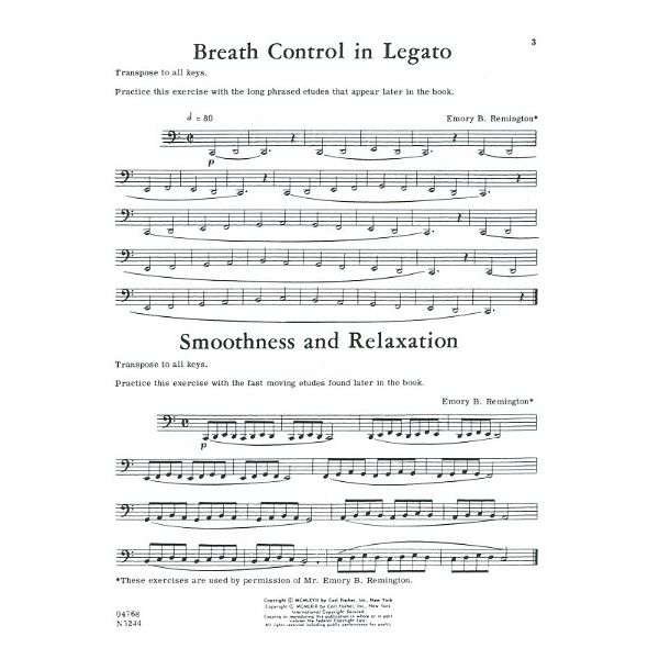 Carl Fischer Studies in Legato BassTrombone