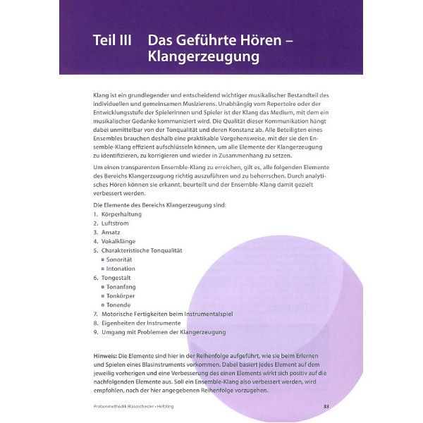 Helbling Verlag Probenmethodik Blasorchester