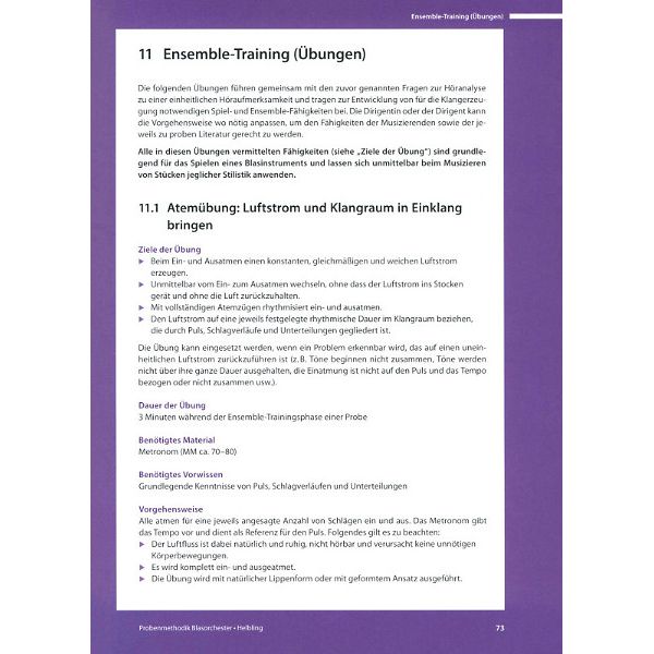 Helbling Verlag Probenmethodik Blasorchester