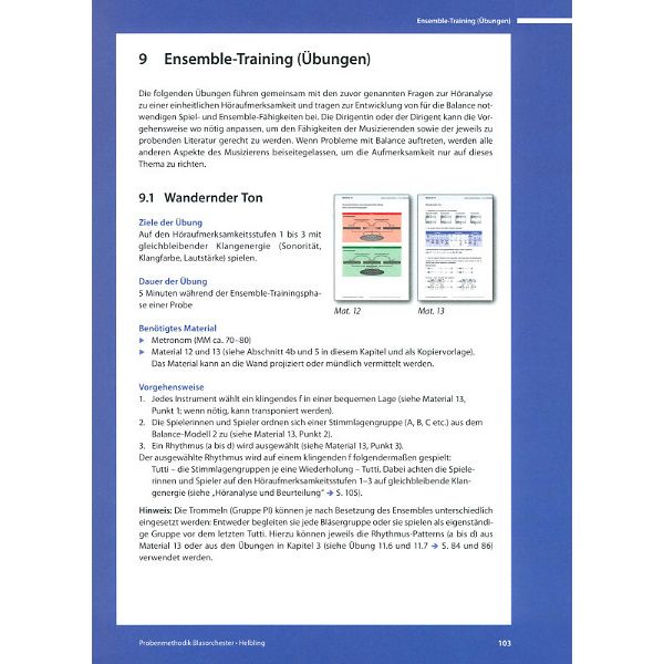 Helbling Verlag Probenmethodik Blasorchester