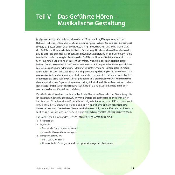 Helbling Verlag Probenmethodik Blasorchester