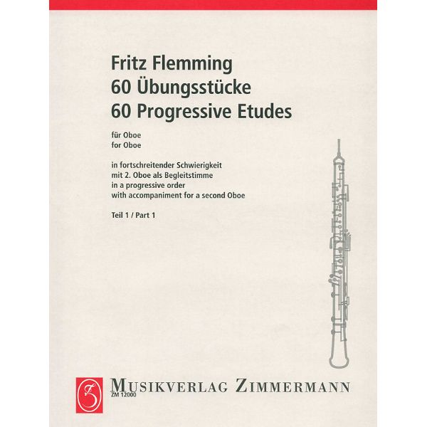 Zimmermann Verlag Flemming Übungsstücke Oboe 1