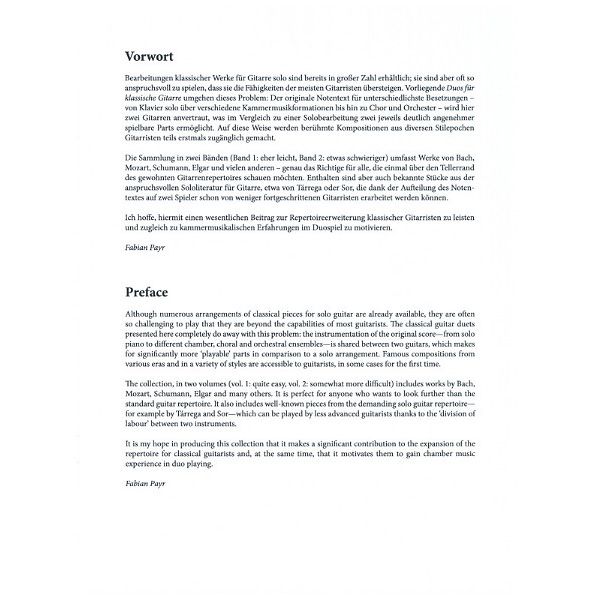 Ricordi Duos für klassische Gitarre 1