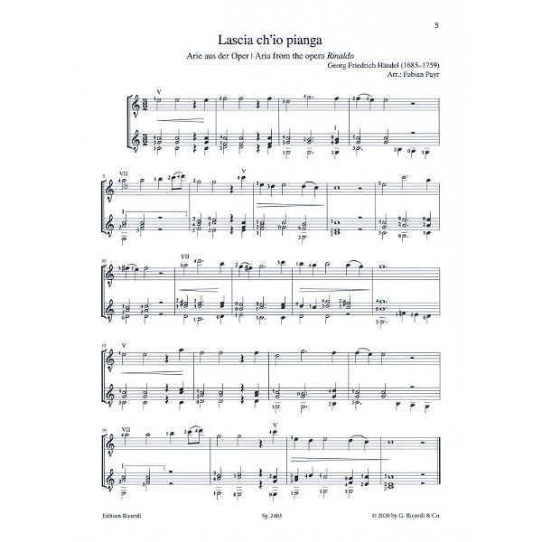 Ricordi Duos für klassische Gitarre 1