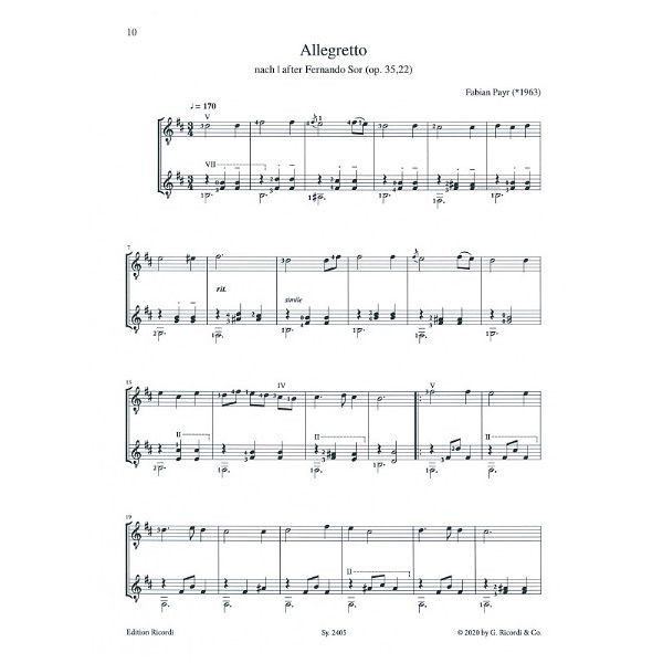 Ricordi Duos für klassische Gitarre 1