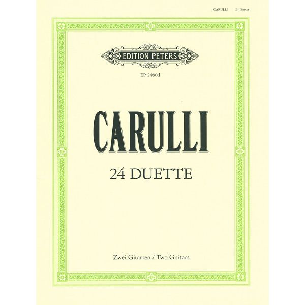 Edition Peters Carulli 24 Duette für Gitarre