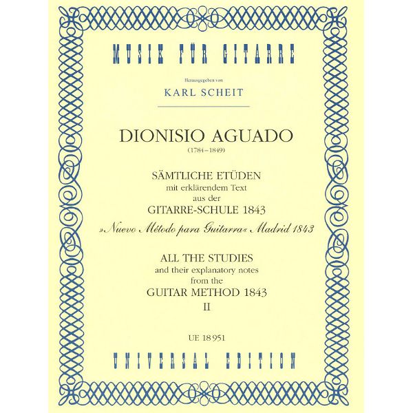 Universal Edition Aguado Sämtliche Etüden