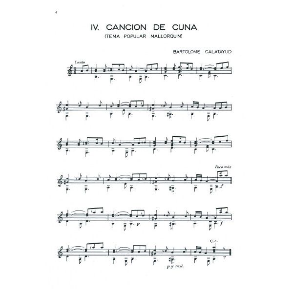 Union Musical Ediciones Calatayud Cuatro Piezas