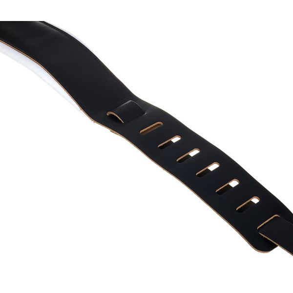 Levys Amped Leather 3" BK/WH