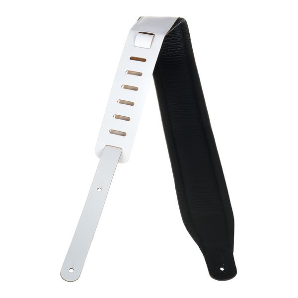 Levys Amped Leather 3" WH/BK