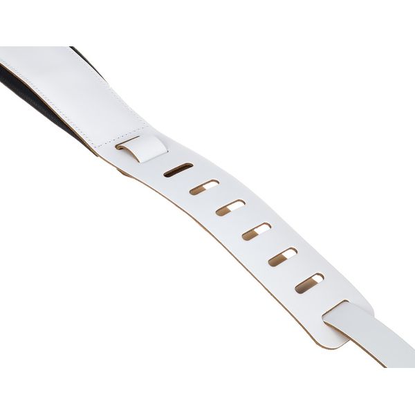Levys Amped Leather 3" WH/BK