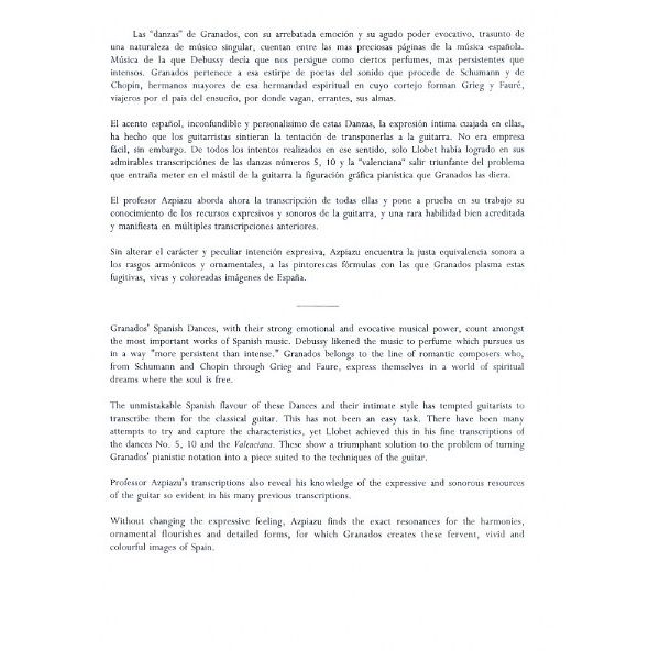 Union Musical Ediciones Granados Danzas Espanolas