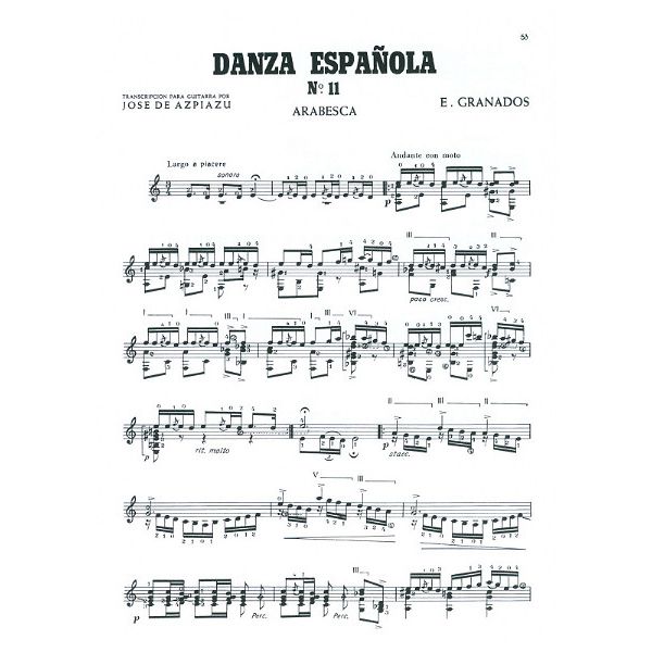 Union Musical Ediciones Granados Danzas Espanolas