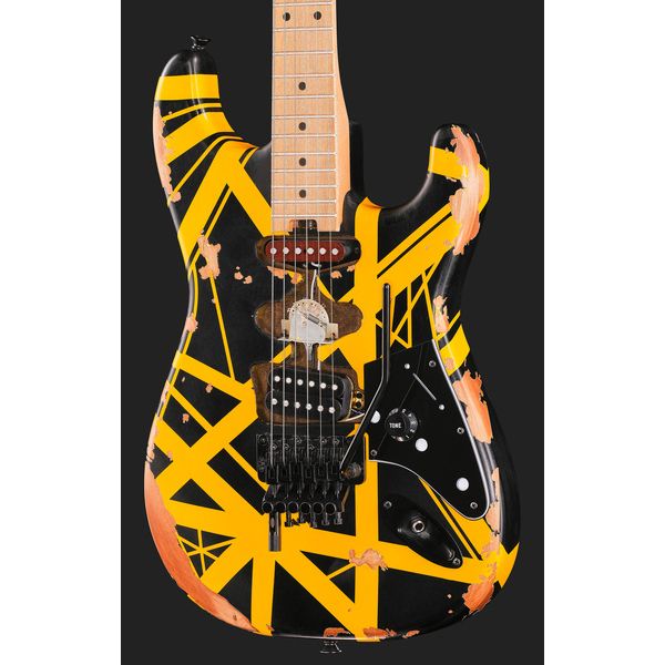 Evh Frankie Striped MN Relic B/Y