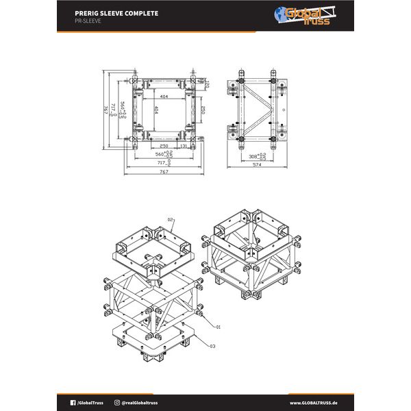 Global Truss PreRig Sleeve complete