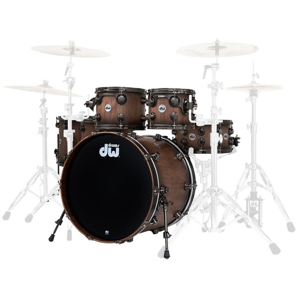 DW Walnut Satin Ebony Burst 6pcs