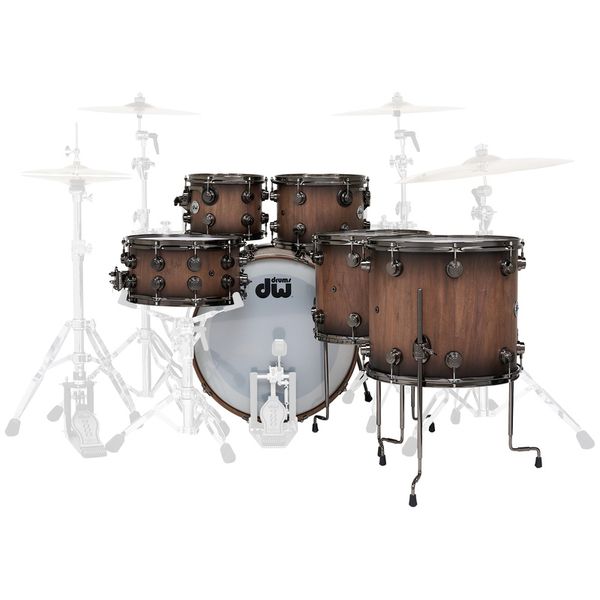 DW Walnut Satin Ebony Burst 6pcs